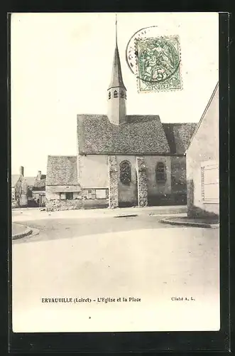 AK Ervauville, L`Eglise et la Place