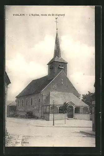 AK Viglain, L`Eglise, Route de St-Aignant