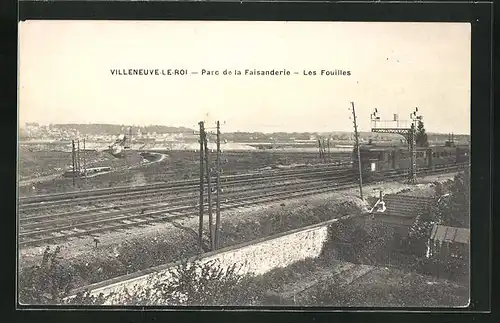 AK Villeneuve-le-Roi, Parc de la Faisanderie, Les Fouilles