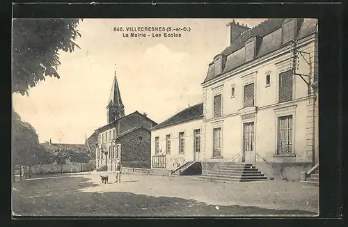 AK Villecresnes, La Mairie, Les Ecoles