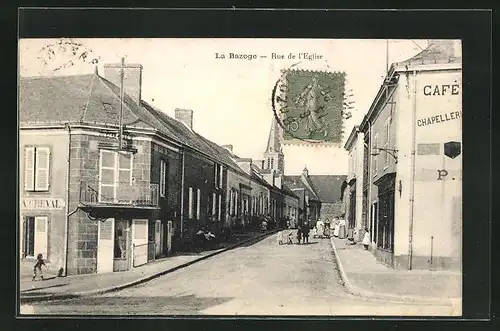 AK La Bazoge, Rue de l`Eglise