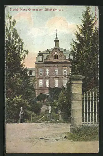 AK Zillisheim, Ansicht vom Bischöflichen Gymnasium