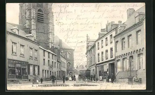 AK Solre-le-Chateau, Rue Fermauwez, Strassenpartie