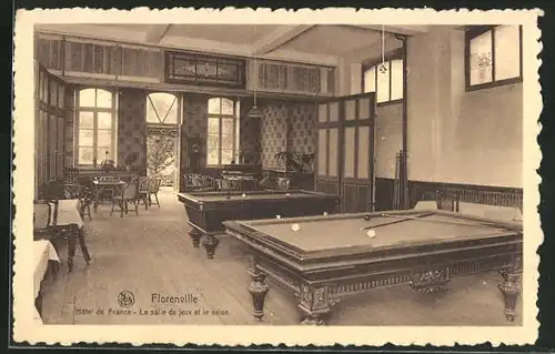 AK Florenville, Hôtel de France, La salle de jeux et le salon