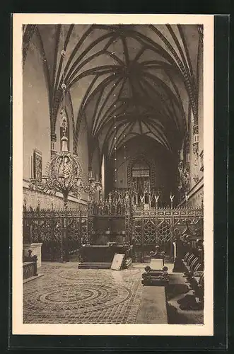 AK Marienburg / Malbork, Marienkirche im Hochschloss, Blick nach Westen