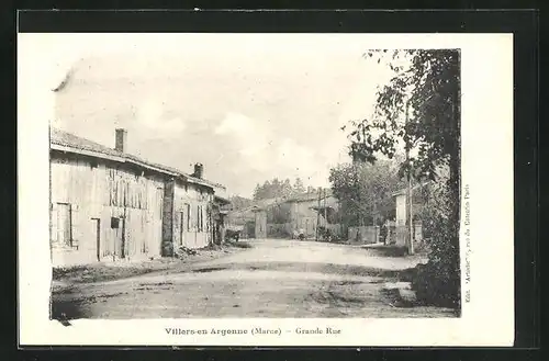 AK Villiers-en-Argonne, Vue en Grande Rue
