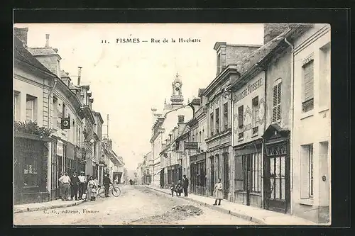 AK Fismes, Vue en Rue de la Huchette