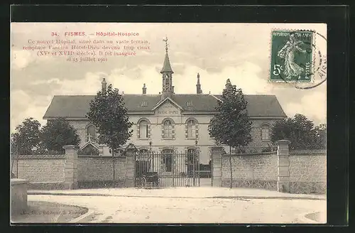 AK Fismes, Vue sur Hopital-Hospice