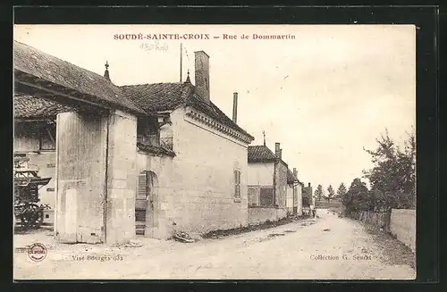 AK Soudé-Sainte-Croix, Rue de Dommartin, Strassenpartie