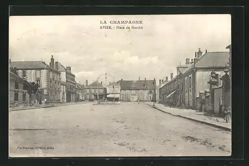 AK Avize, Place du Marché, Ortspartie Marktplatz