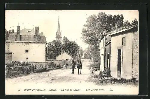 AK Mourmelon-le-Grand, La Rue de l'Eglise