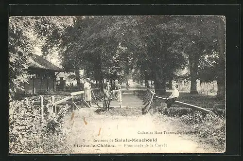 AK Vienne-le-Chateau, Promenade de la Corvee