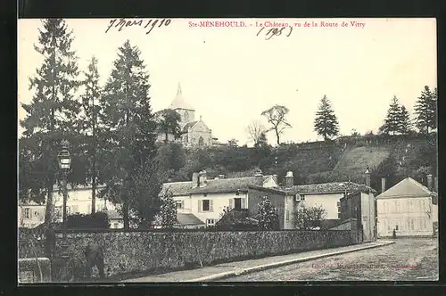 AK Ste-Menehould, Le Château vue de la Route de Vitry