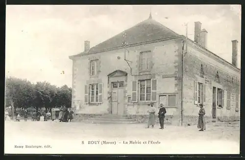 AK Bouy, La Mairie et l`Ecole
