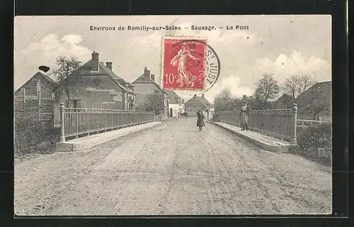 AK Romilly sur Seine, Le Pont