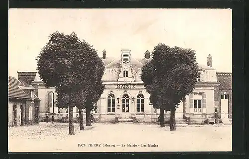 AK Pierry, La Mairie, Les Écoles