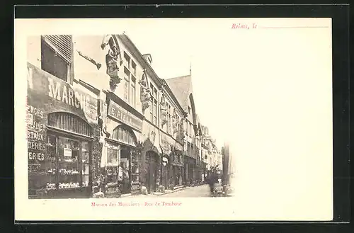 AK Reims, Maison des musiciens, Rue de Tambour