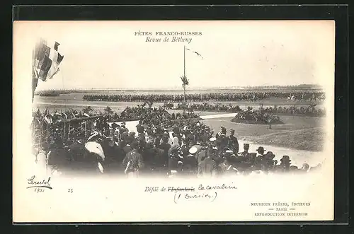 AK Betheny, Fetes Franco-Russes, Defile la Cavalerie