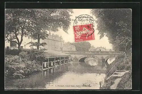 AK Sainte-Menehould, L`Aisne au Pont de Pierre