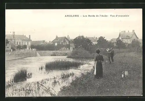 AK Anglure, les Bords de l' Aube, Vue d'ensemble