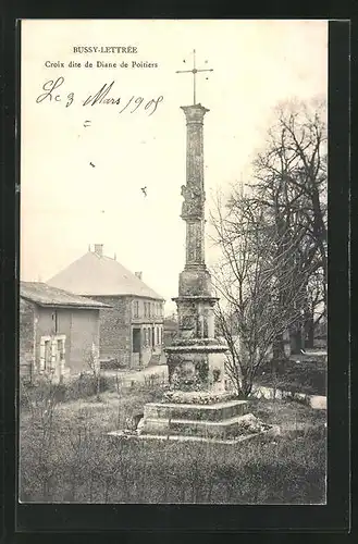 AK Bussy-Lettree, Croix dite de Diane de Poitiers