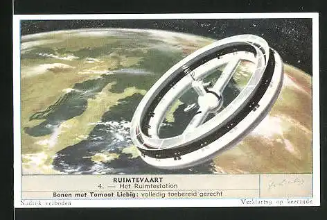 Sammelbild Liebig, Ruimtevaart - Het Ruimtestation