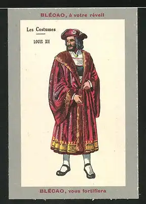 Sammelbild Blécao, Aliment Complet, Portrait les Costumes Louis VII.