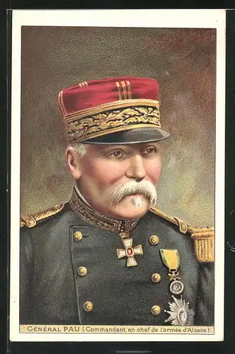 Sammelbild Solution Pautauberge, Porträt Gènèral Pau -Commandant en chef de l`armèe d`Alsace