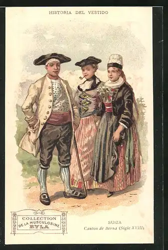 Sammelbild Musculosine Byla - Historia del Vestido, Suiza -Canton de Berna