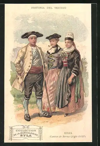 Sammelbild Musculosine Byla - Historia del Vestido, Suiza, Canton de Berna
