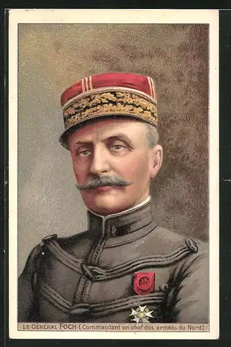 Sammelbild Solucion Pautauberge - Porträt Le Gènèral Foch - Commandant en chef des armèes du Nord