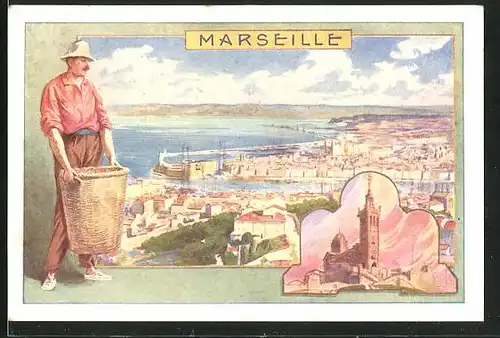 Kaufmannsbild Clermont-Ferrand, Etablts Bergougnan, Ortsansicht Marseille