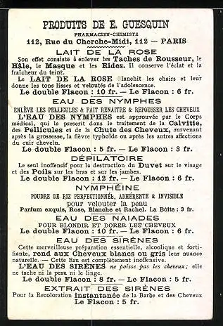 Kaufmannsbild Paris, Produits de Guesquin, Oriflamme