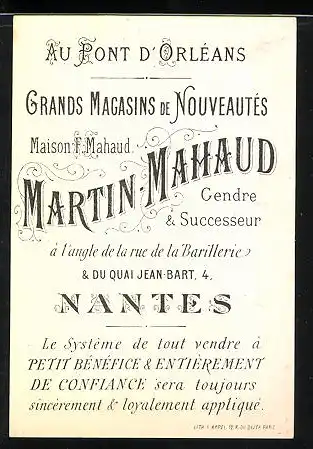 Kaufmannsbild Nantes, Au Pont D`Orleans Nouveautès Martin Mahaud, Junge mit Hunden