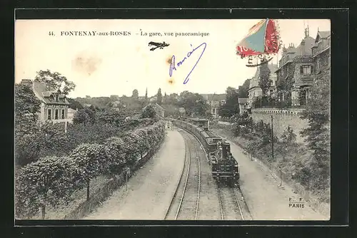 AK Fontenay-aux-Roses, La Gare, vue panoramique