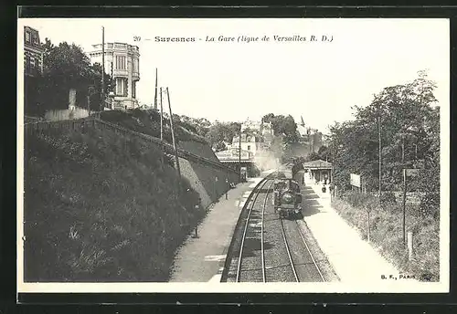 AK Suresnes, Ligne de Versailles, La Gare