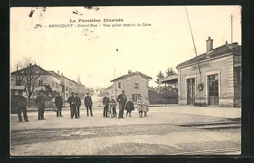 AK Avricourt, Grand'Rue, vue prise depuis la Gare