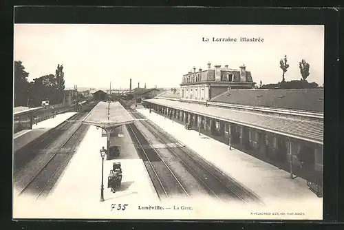 AK Lunéville, La Gare, der Bahnhof