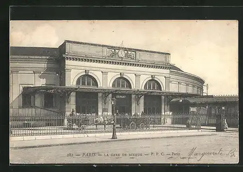 AK Sceaux, La Gare, Eingang zum Bahnhof