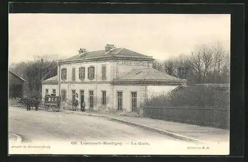 AK Liancourt-Rantigny, La Gare, Bahnhof