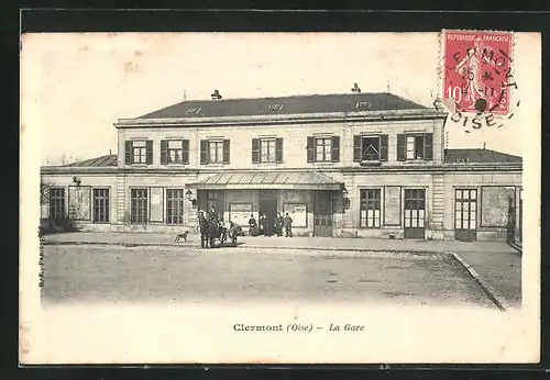 AK Clermont, La Gare, Bahnhof