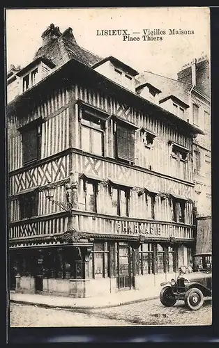 AK Lisieux, Vieilles Maisons, Place Thiers