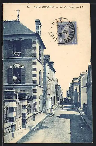 AK Lion-sur-Mer, Rue des Bains