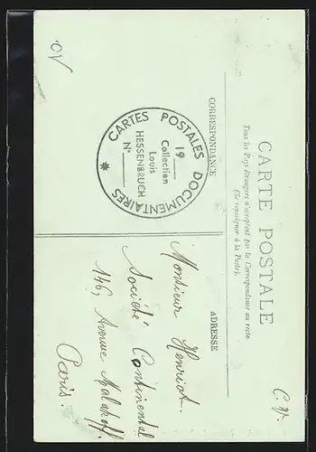 AK Houlgate, La Rue Baumier, Strassenpartie