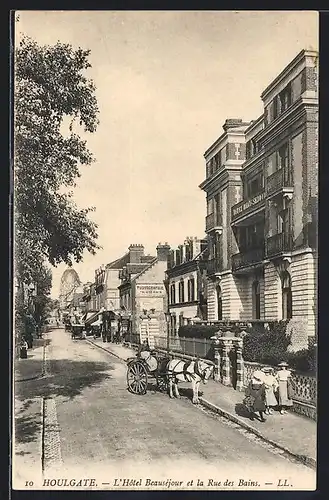 AK Houlgate, L`Hôtel Beauséjour et la Rue des Bains