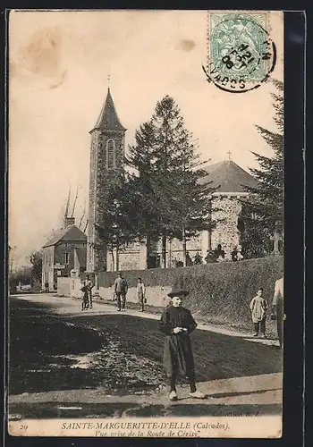 AK Sainte-Margueritte-D`Elle, Vue prise de la Route de Cérisy