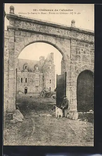 AK Saint-Pierre du Mont, Entrée du Château