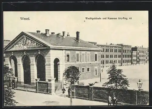 AK Wesel, Wachtgebäude und Kaserne Art.-Reg. 43