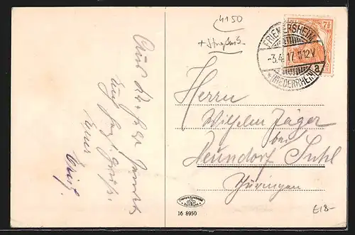 AK Crefeld, Strassenbahn vor der Husarenkaserne