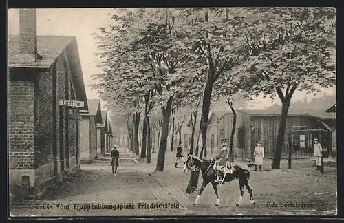 AK Friedrichsfeld, Adalbertstrasse auf dem Truppenübungsplatz